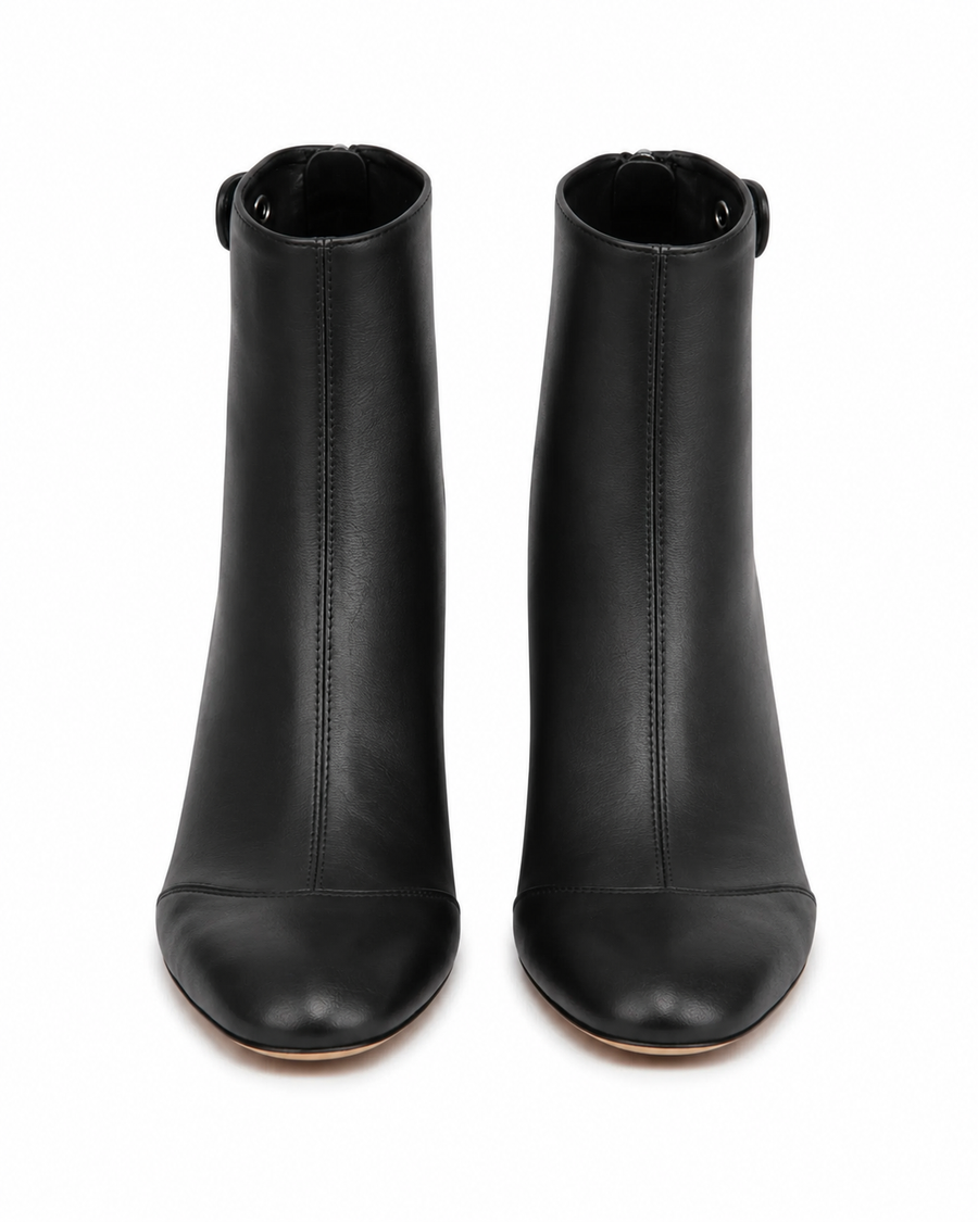 FRANCESCO RUSSO LEATHER BOOT  - BLACK