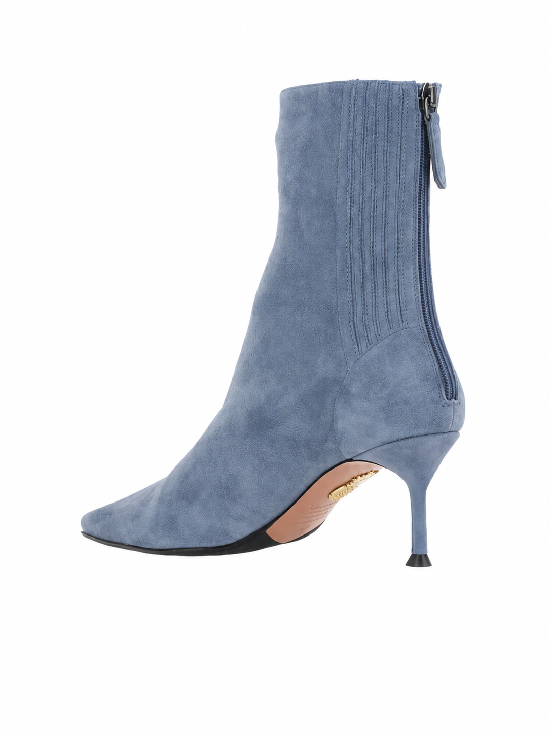 AQUAZZURA MONTMARTRE SUEDE BOOTIE - CASHMERE BLUE
