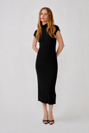 SABLYN MONIQUE SLOUCHY MOCK NECK DRESS - BLACK