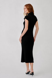 SABLYN MONIQUE SLOUCHY MOCK NECK DRESS - BLACK