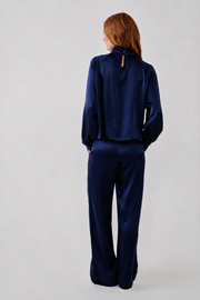 SABLYN NADINE SLOUCHY TURTLENECK TOP - MIDNIGHT NAVY