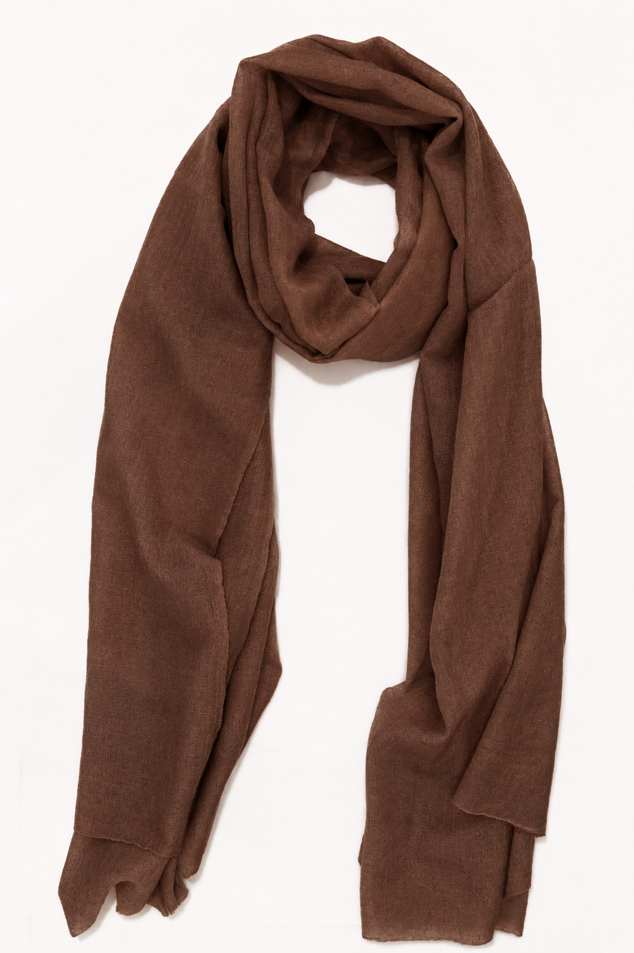 DF SHEER SUPERFINE CASHMERE SCARF - BRUNETTE