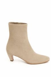 AQUAZZURA SLOAN 50 SUEDE BOOTS - STONE