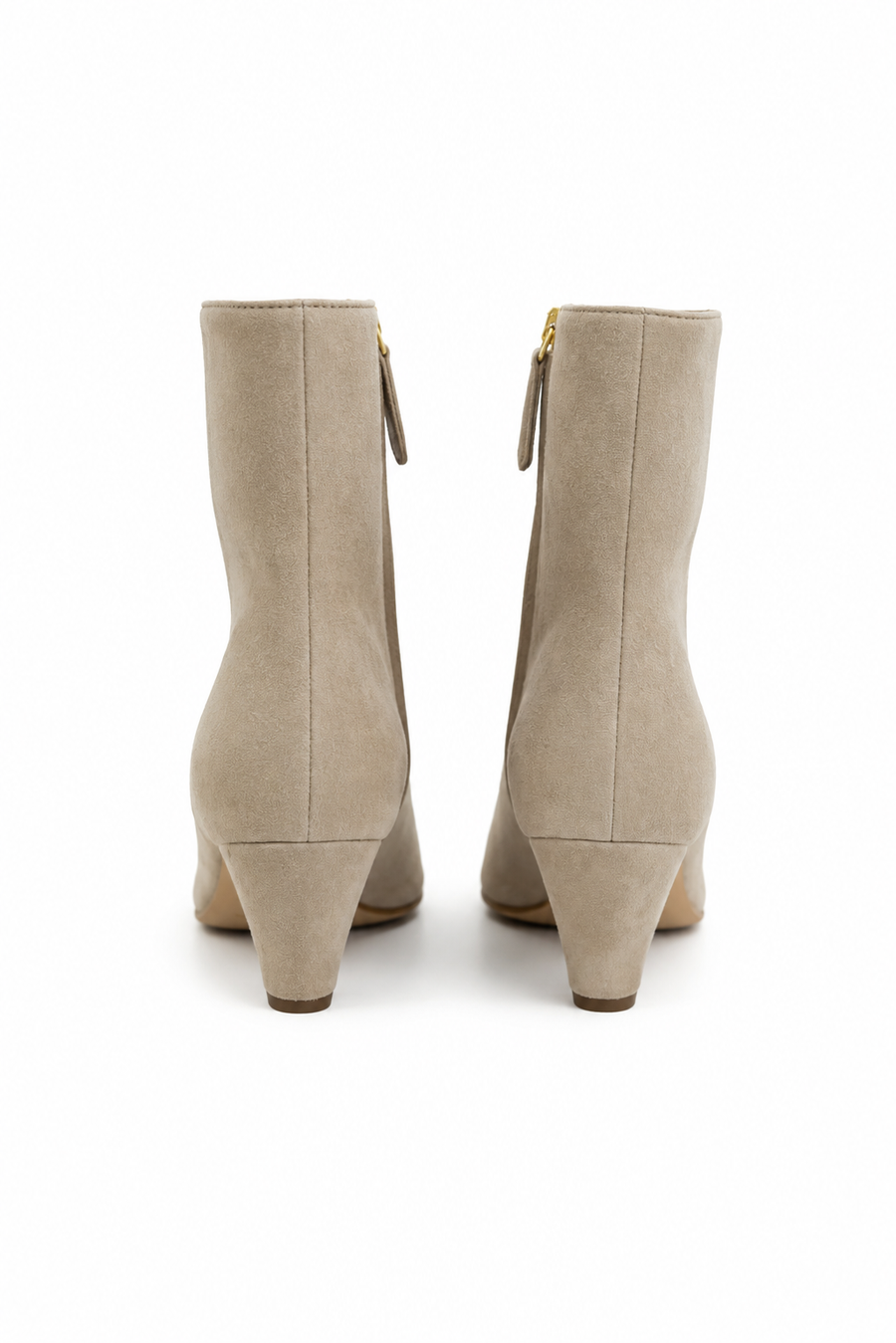 AQUAZZURA SLOAN 50 SUEDE BOOTS - STONE