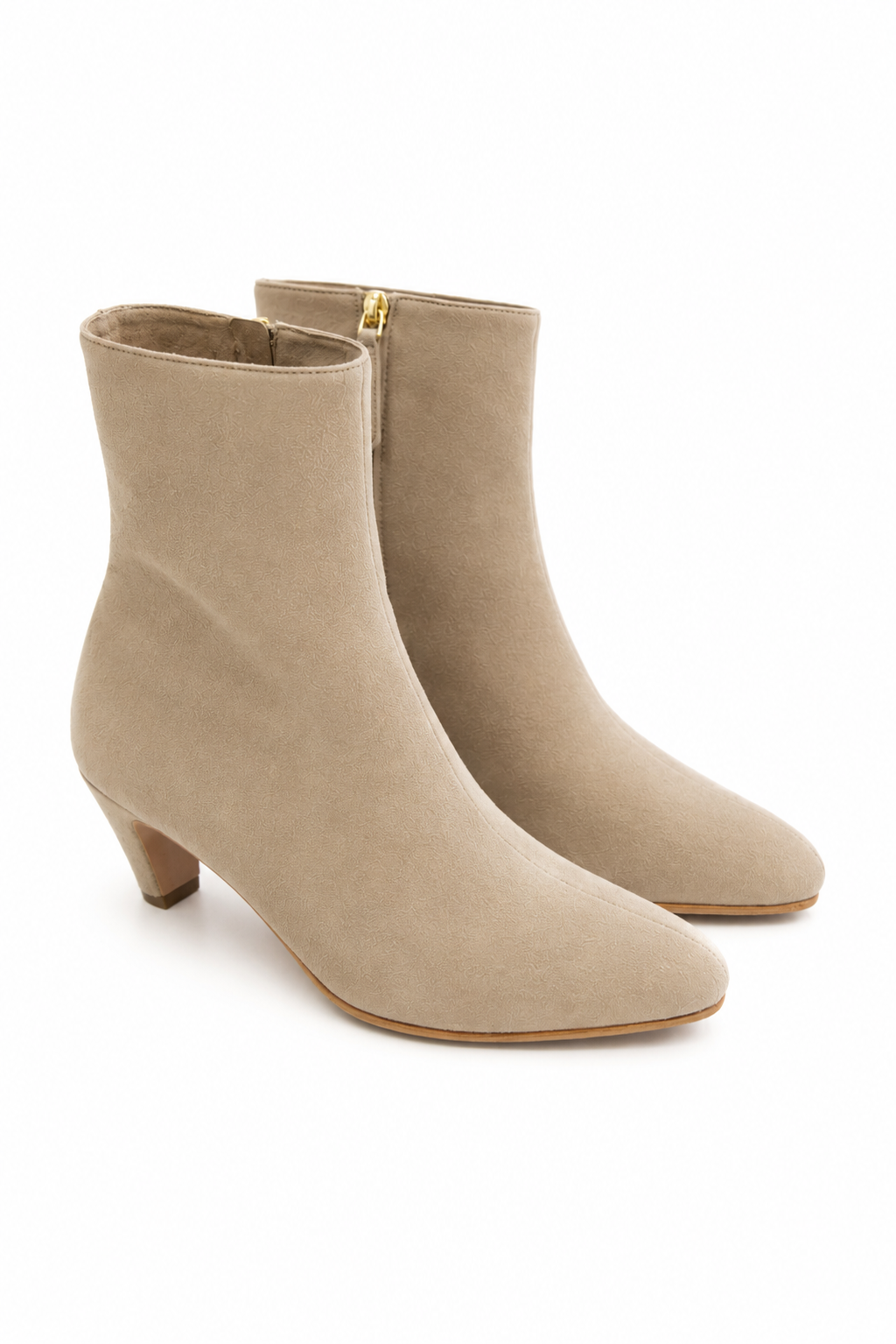 AQUAZZURA SLOAN 50 SUEDE BOOTS - STONE