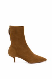 AQUAZZURA MONTMARTRE SUEDE BOOTIE - CHESTNUT