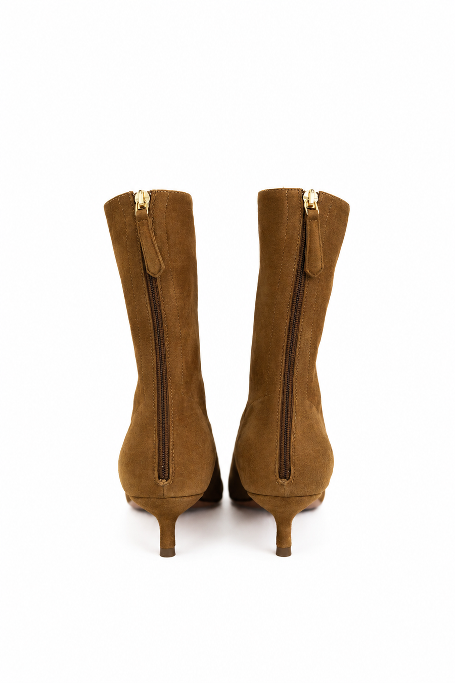 AQUAZZURA MONTMARTRE SUEDE BOOTIE - CHESTNUT