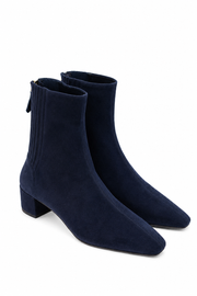 AQUAZZURA SAINT HONORE SUEDE ANKLE BOOTS - MEZZANOTTE