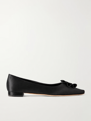 MANOLO BLAHNIK FORTANFLAT VISCONTI SATIN - BLACK