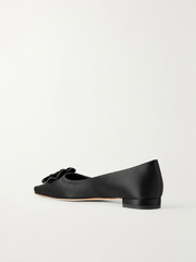 MANOLO BLAHNIK FORTANFLAT VISCONTI SATIN - BLACK