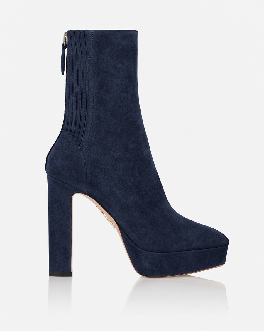 AQUAZZURA MARTINE BOOTIE PLATEAU 110 - MEZZANOTTE