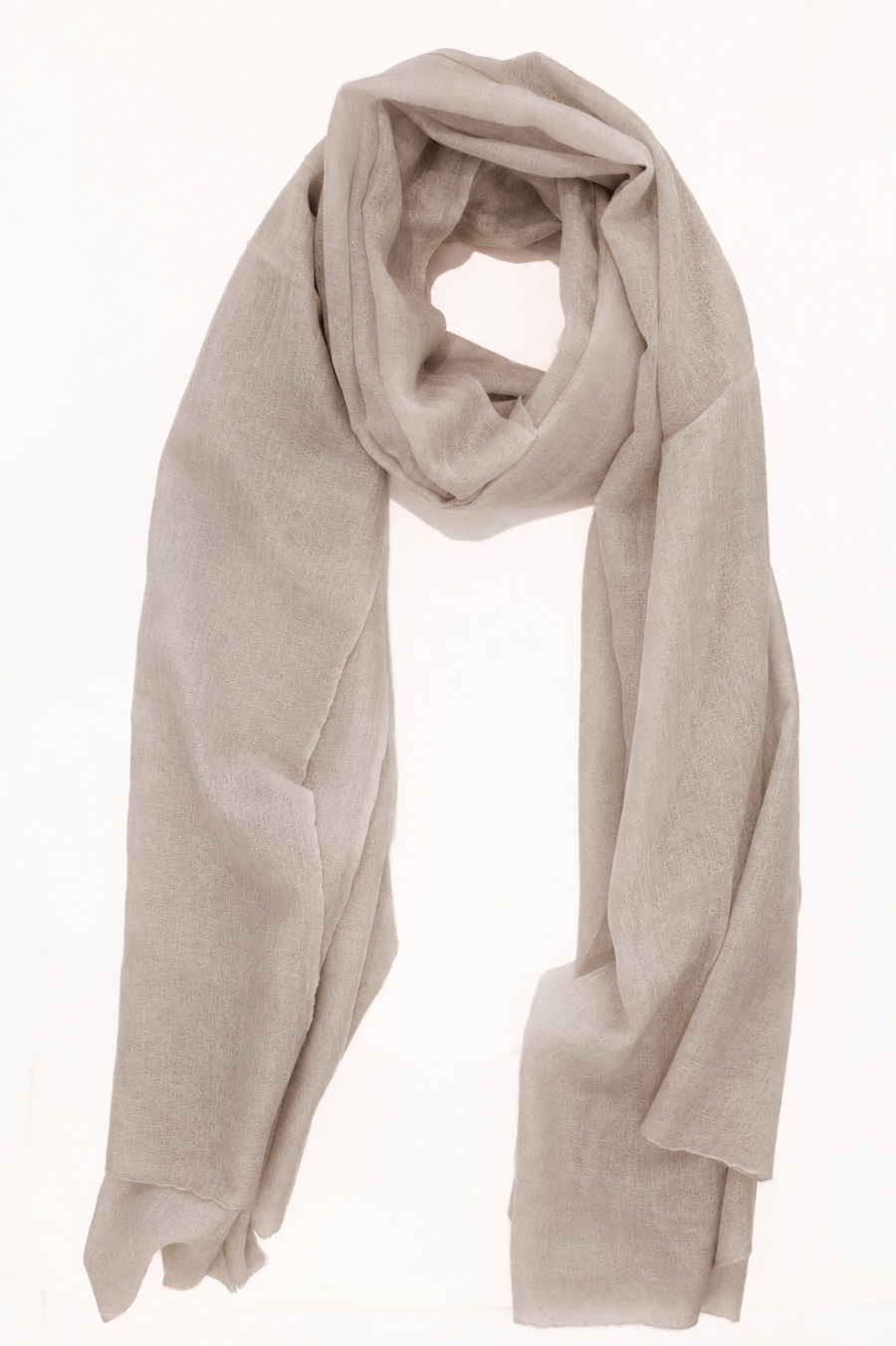 DF SHEER SUPERFINE CASHMERE SCARF - PASTEL PARCHMENT