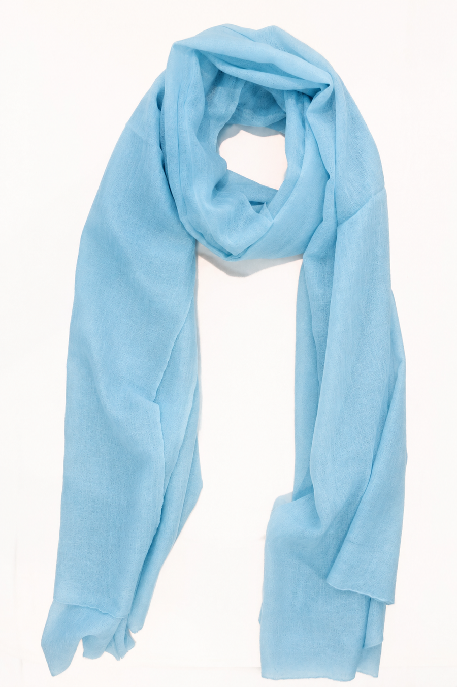 DF SHEER SUPERFINE CASHMERE SCARF - AQUAESQUE