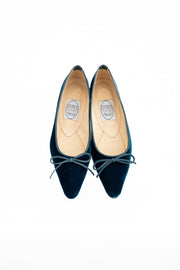 EMMA HOPE LOW BOW VELVET BALLET FLAT -  OTTANIO