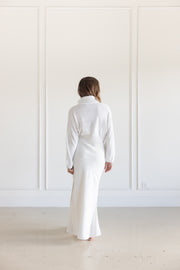 BRUNELLO CUCINELLI FULL ZIP KNIT CARDIGAN - WHITE