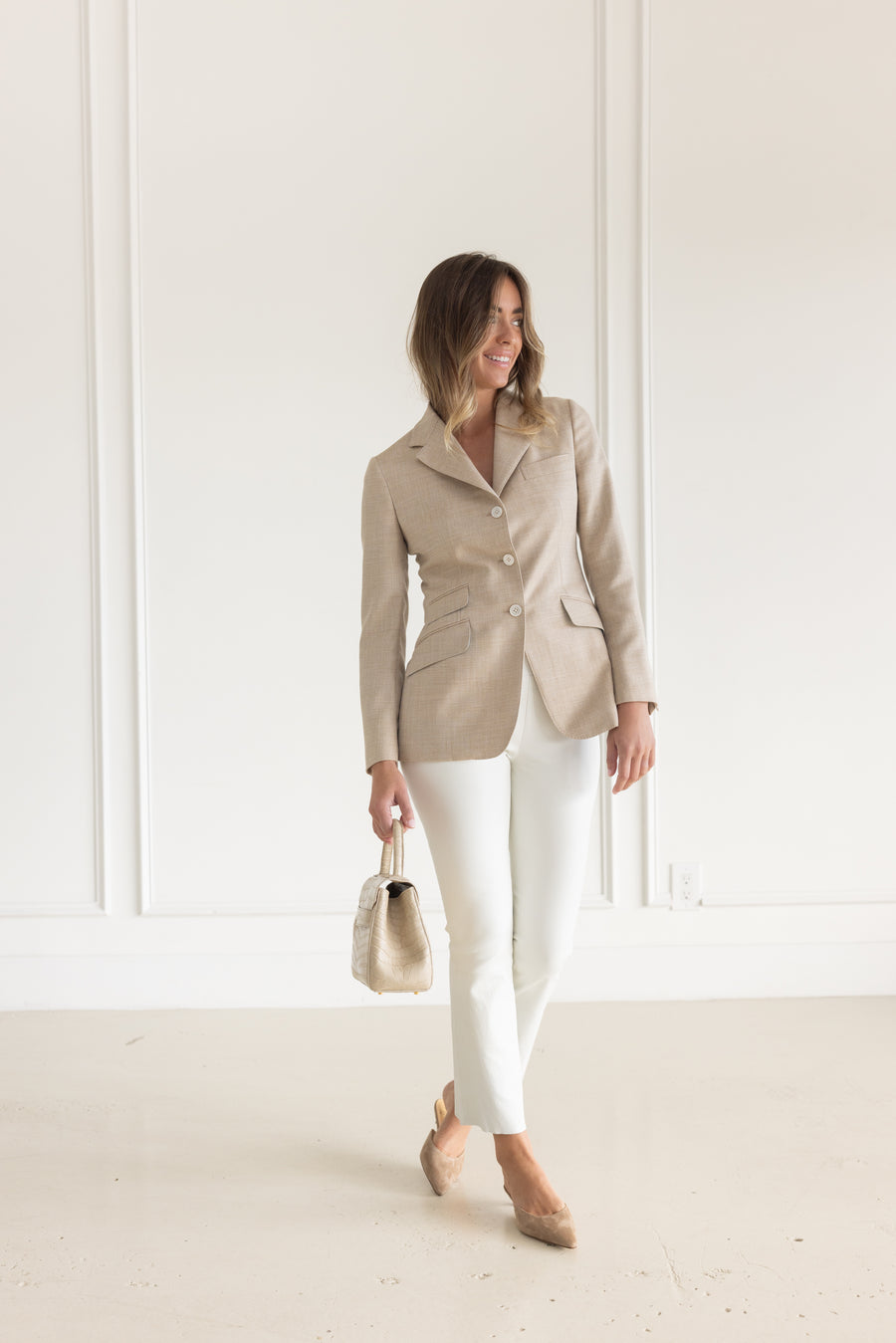 FRANCESCO RUSSO HEEL MULE - CEST/CAMEL
