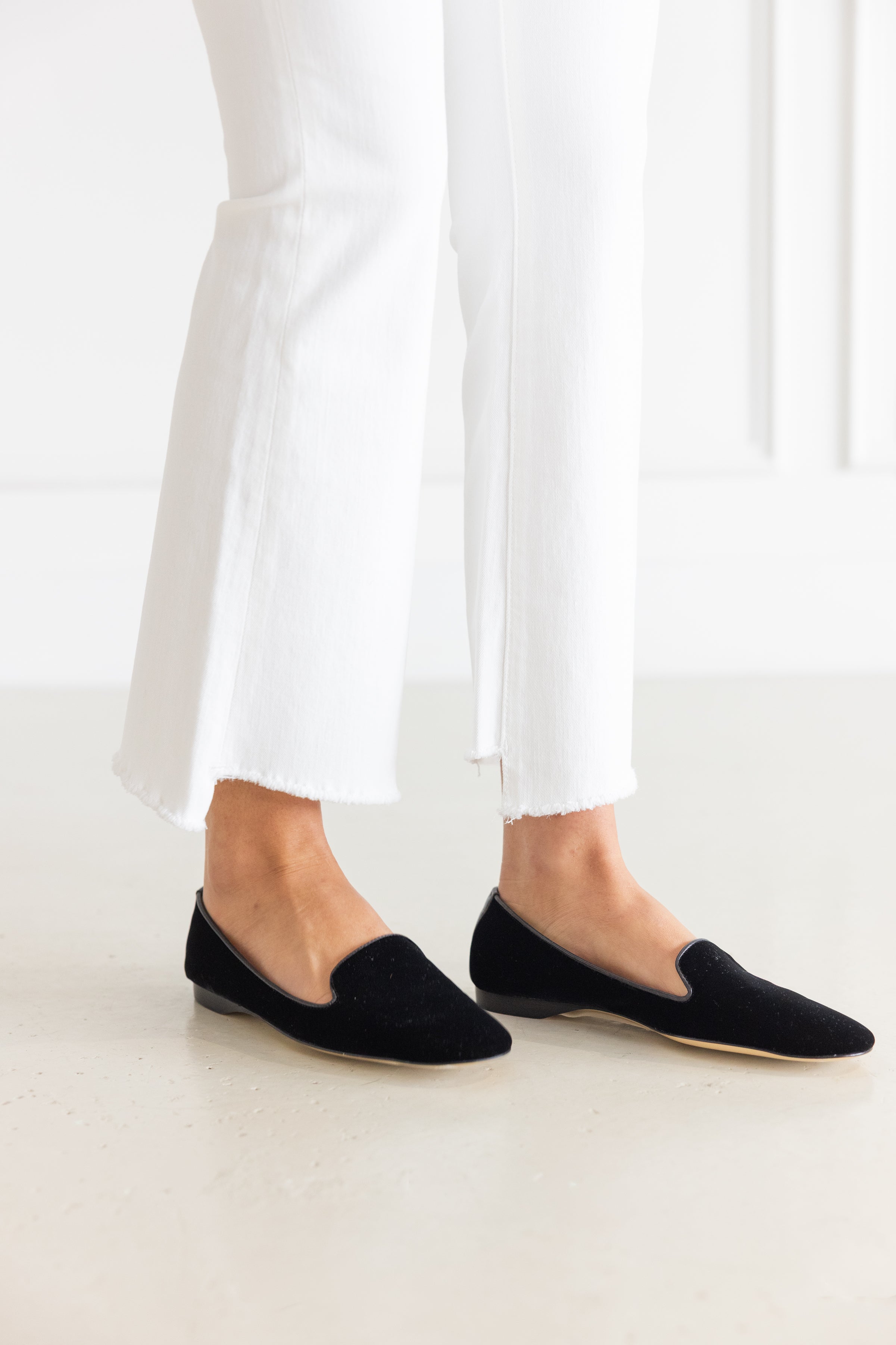 EMMA HOPE VELVET SLIPPER SOFT ALBERT - BLACK