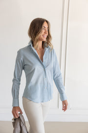 DF ITALIAN MADE PIQUE HONEYCOMB SHIRT - AQUA