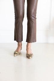 FRANCESCO RUSSO SLINGBACK MATTE WATERSNAKE - TAN