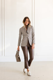 SPRWMN CROP FLARE - TRUFFLE