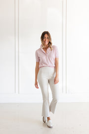 DF 4 BUTTON COTTON POLO - PINK