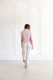 DF 4 BUTTON COTTON POLO - PINK