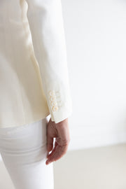 DF HERRINGBONE JACKET- IVORY
