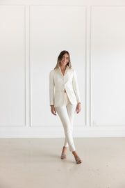 DF HERRINGBONE JACKET- IVORY