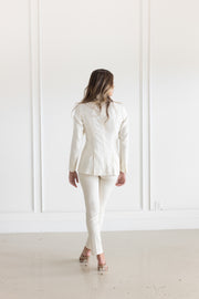DF HERRINGBONE JACKET- IVORY