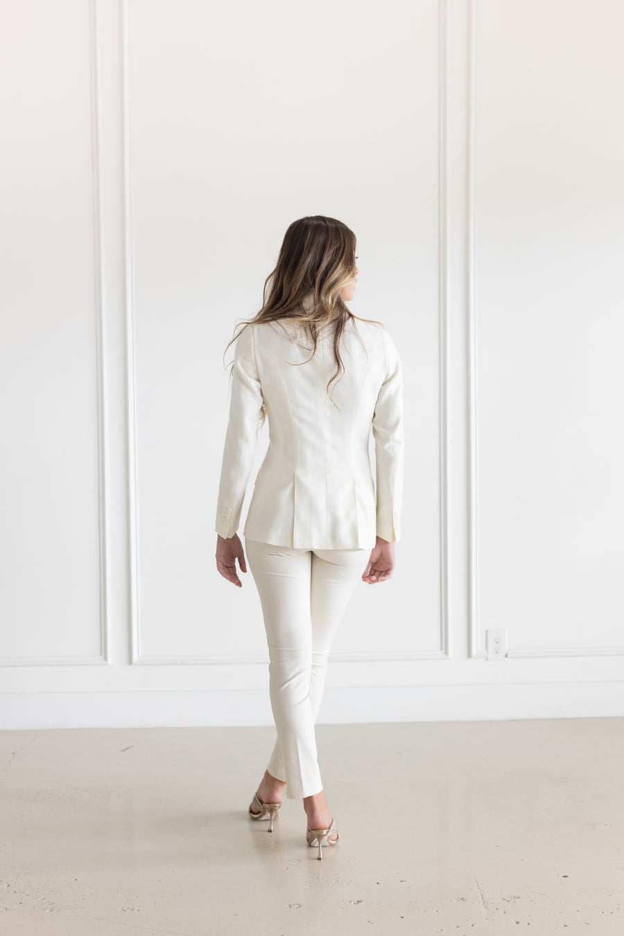 DF HERRINGBONE JACKET- IVORY