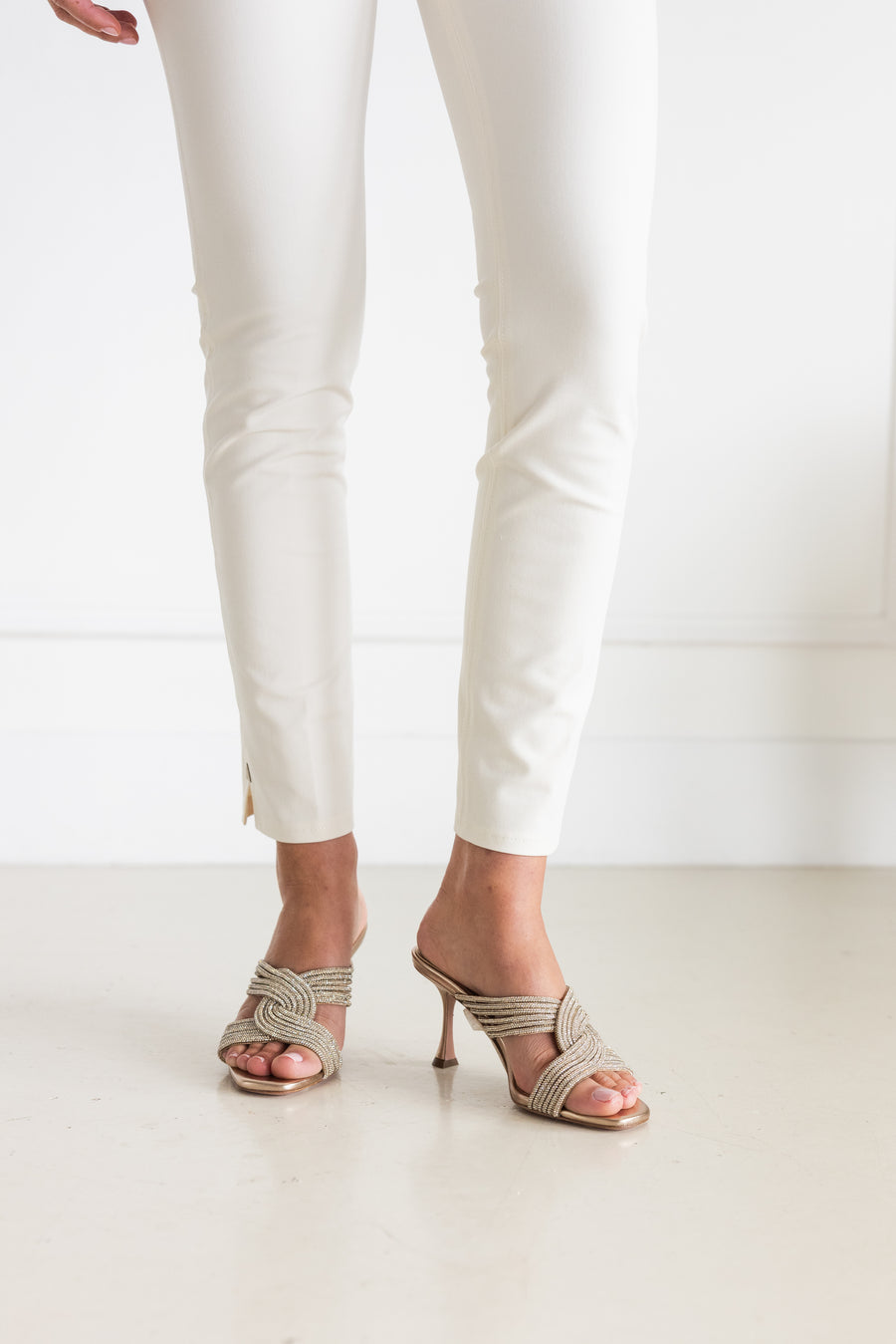 AQUAZZURA GATSBY MULE - LIGHT COPPER