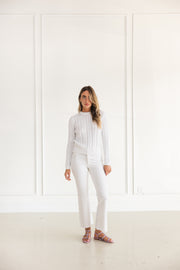 DL1961 BRIDGET BOOT HIGH RISE INSTASCULPT CROP - WHITE