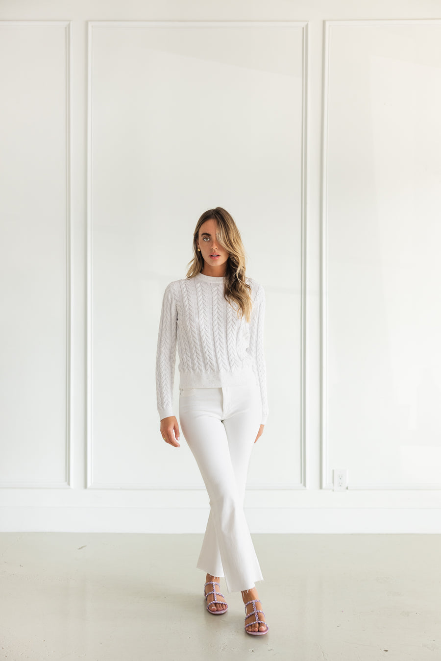 DL1961 BRIDGET BOOT HIGH RISE INSTASCULPT CROP - WHITE