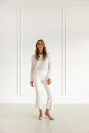SPRWMN Crop Flare in White
