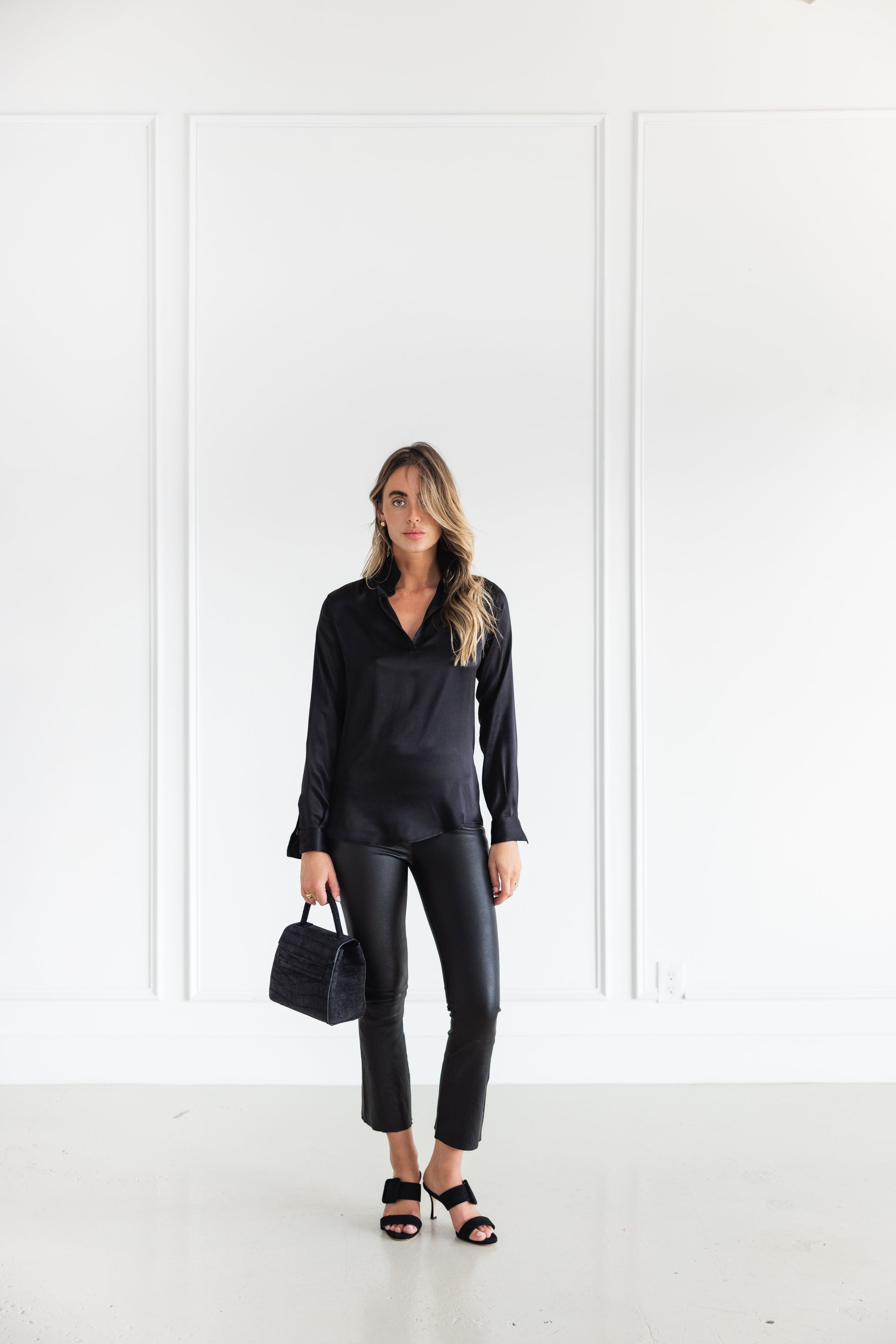 DF ITALIAN MADE SHIRT LINE  # J01551N  - JAVIER BLACK