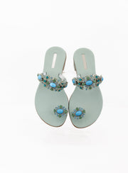 Emanuela Caruso Capri Sandal in Turquoise