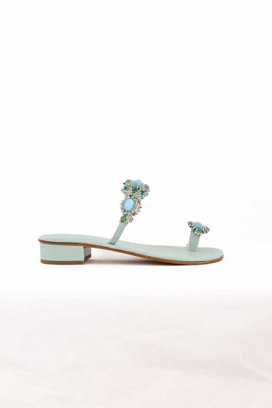 Emanuela Caruso Capri Sandal in Turquoise