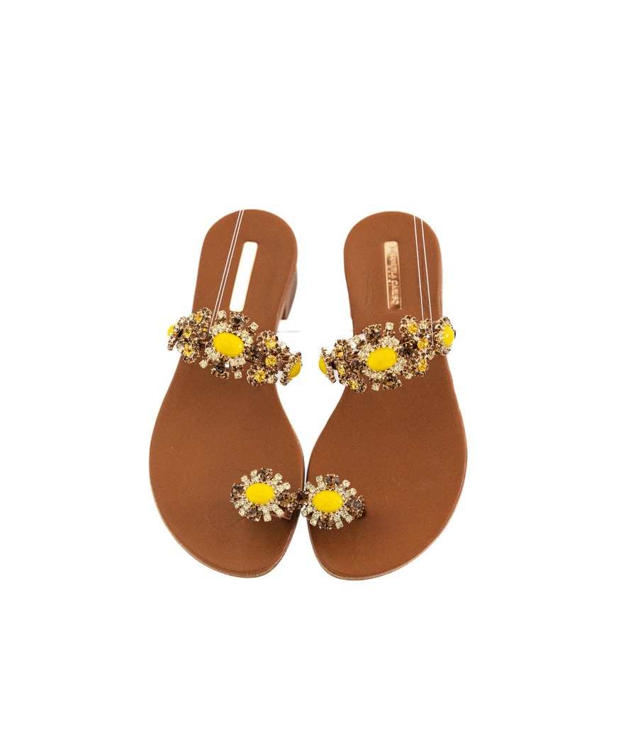 Emanuela Caruso Capri Sandal in Yellow