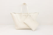 BRUNELLO CUCINELLI MEDIUM DUO TOTE BAG - IVORY/WHITE