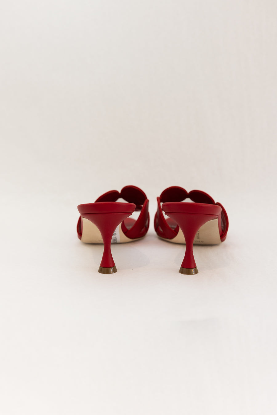 MANOLO BLAHNIK HARIBALMU NAPPA LEATHER - RED