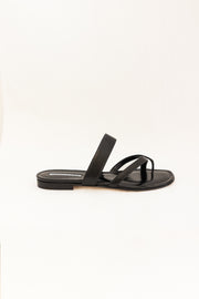 MANOLO BLAHNIK  SUSA NAPA LEATHER - BLACK