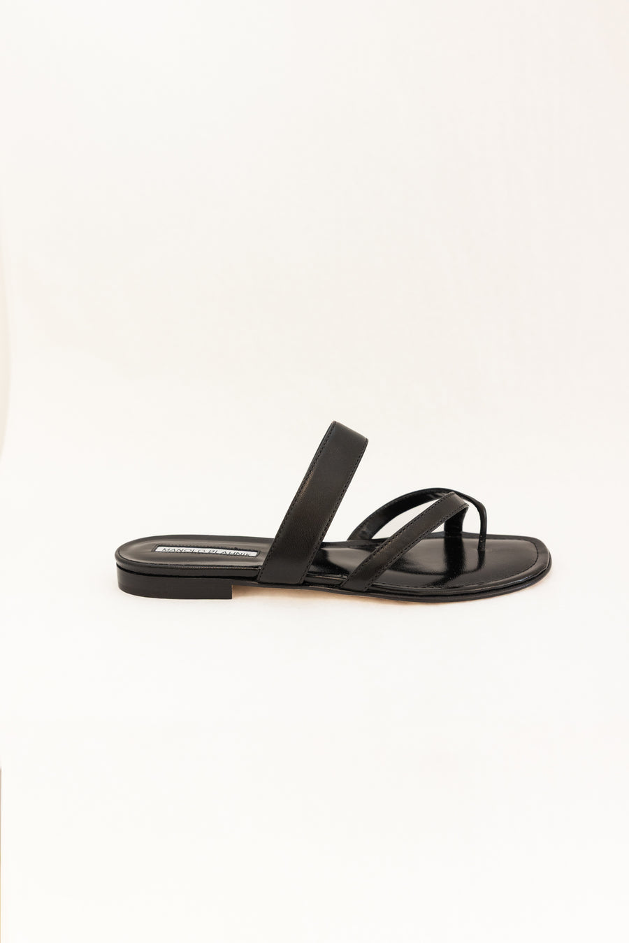 MANOLO BLAHNIK  SUSA NAPA LEATHER - BLACK