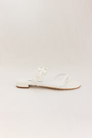MANOLO BLAHNIK MAURA LEATHER SANDAL - WHITE