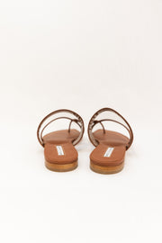 MANOLO BLAHNIK SUSA NAPPA LEATHER - MEDIUM BROWN
