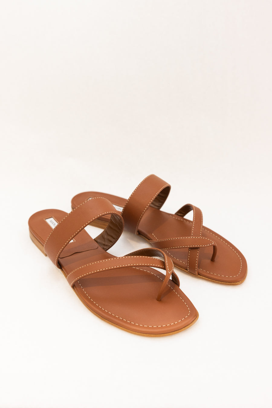 MANOLO BLAHNIK SUSA NAPPA LEATHER - MEDIUM BROWN