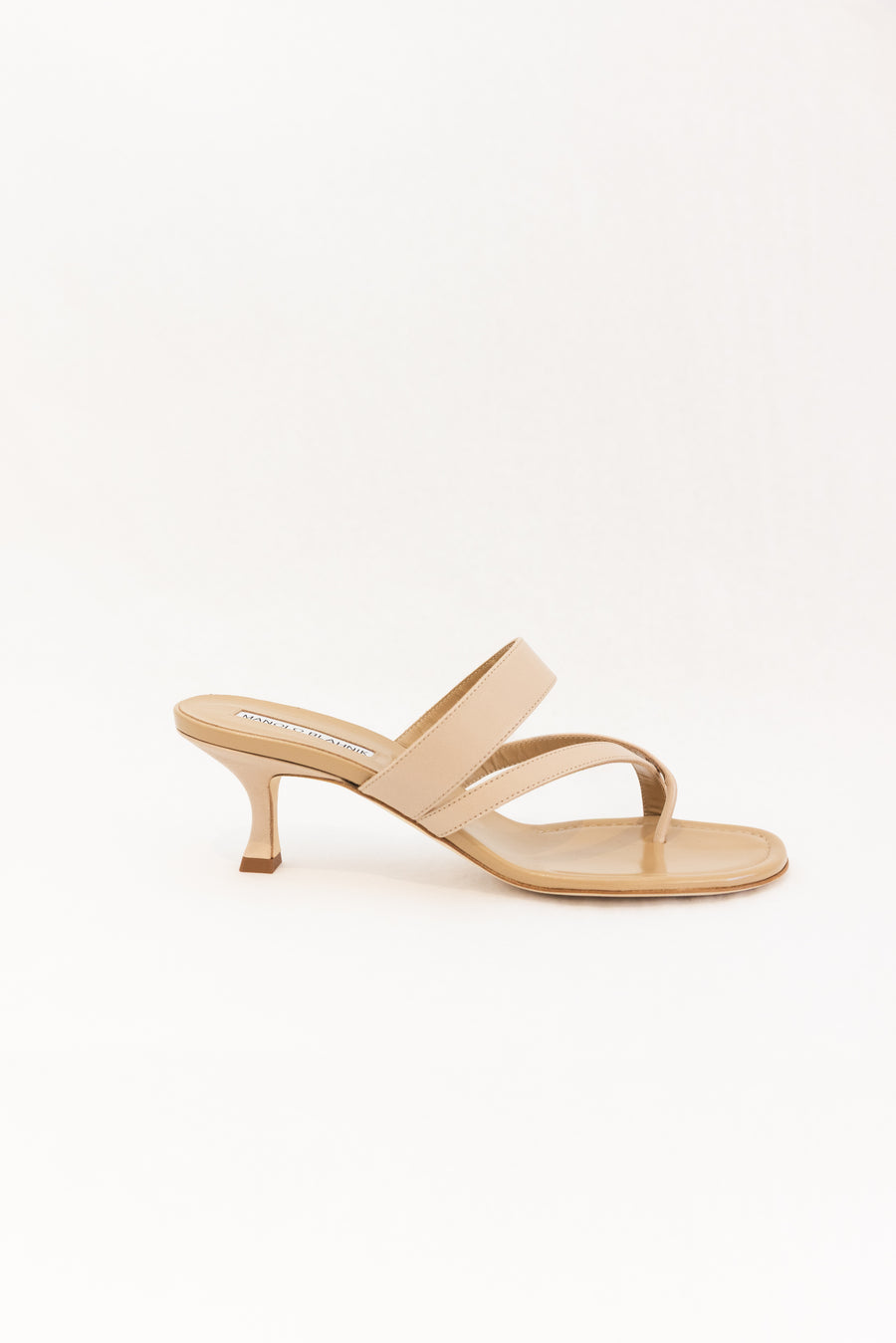MANOLO BLAHNIK SUSA NAPA LEATHER- NUDE