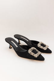MANOLO BLAHNIK MAYSALE JEWEL - BLACK