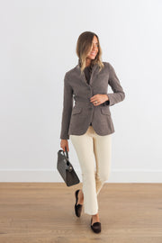 DF CASHMERE RIDING JACKET - TRUFFLE MELANGE
