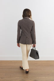 DF CASHMERE RIDING JACKET - TRUFFLE MELANGE
