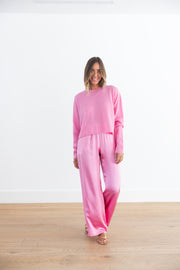 SABLYN LANCE CROPPED CASHMERE PULLOVER - DAHLIA PINK